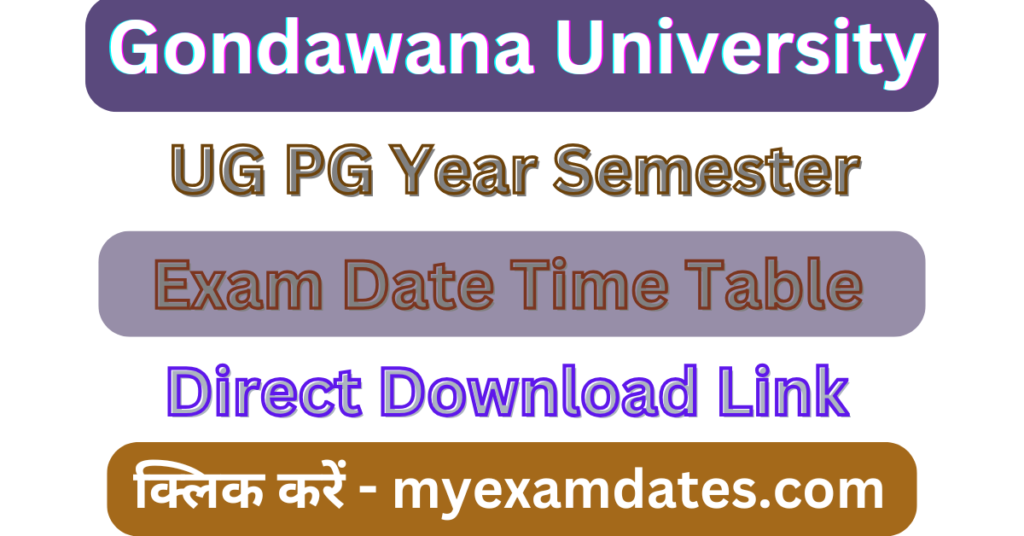 Gondwana University Time Table